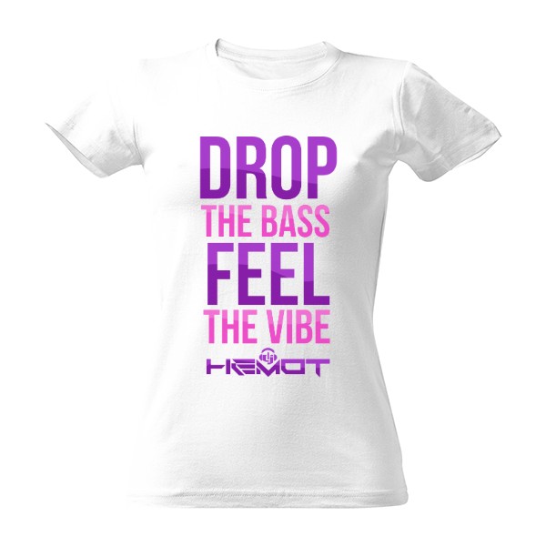 Tričko s potiskem DROP THE BASS PINKY GIRL