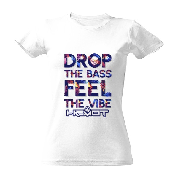 Tričko s potiskem DROP THE BASS SUMMER GIRL