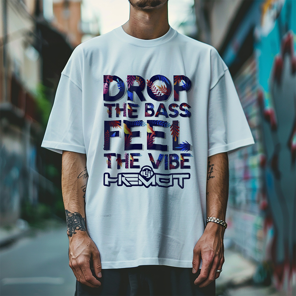 Tričko s potiskem DROP THE BASS SUMMER