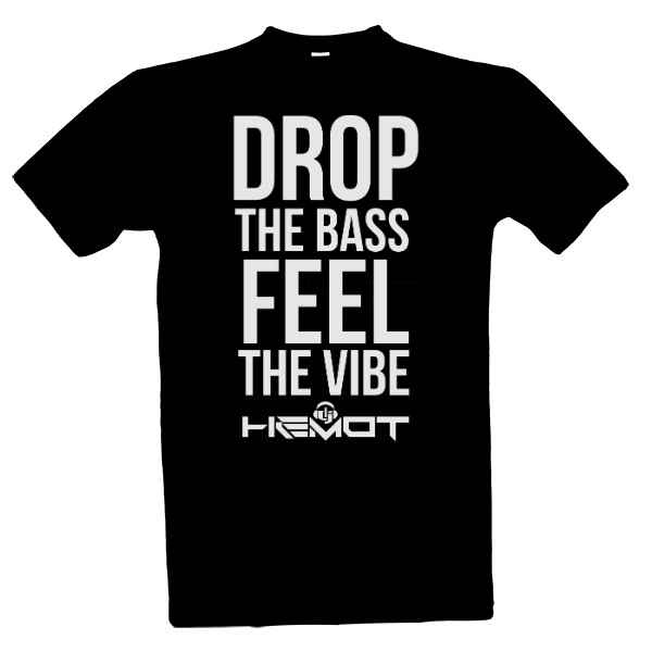 Tričko s potiskem DROP THE BASS WHITE