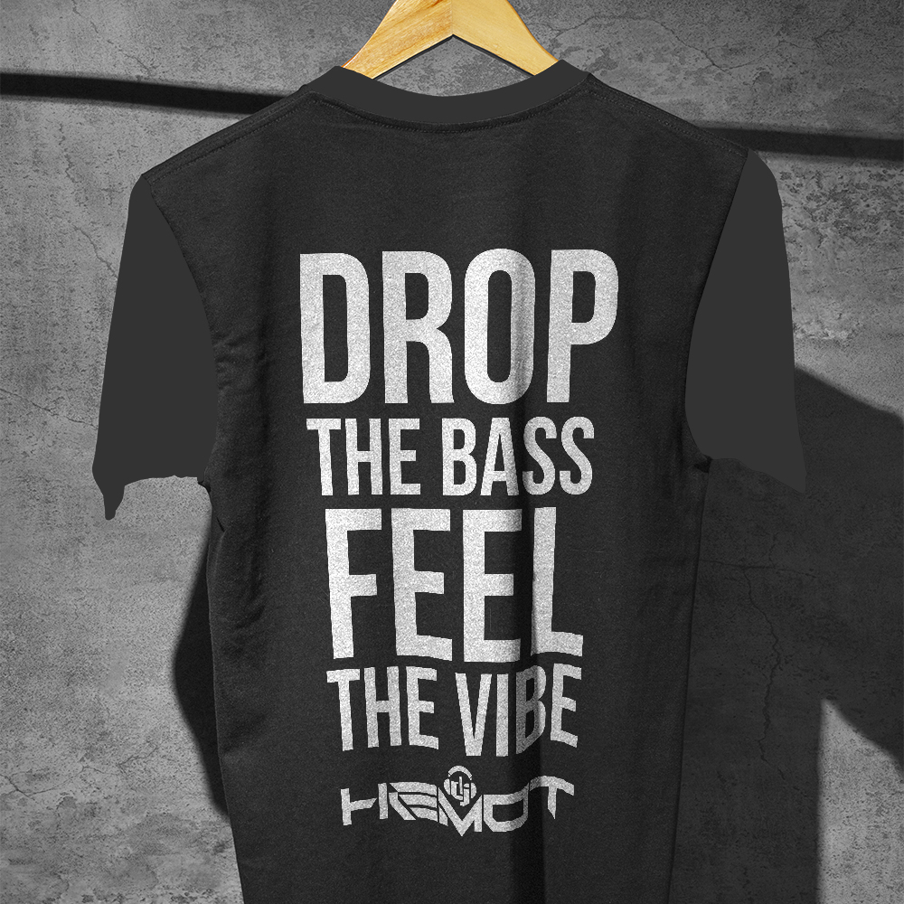 Tričko s potiskem DROP THE BASS WHITE